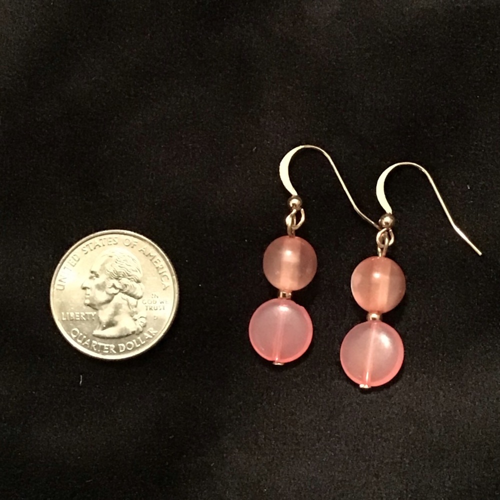 Pink earrings - Picture 2 of 2